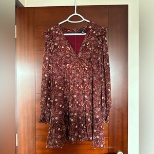 Aqua Floral Mini Dress